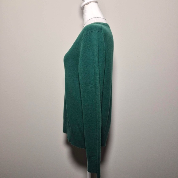 Quince Womens 100% Soft Mongolian Cashmere Crewneck Sweater In Everglade Green M - Picture 3 of 9